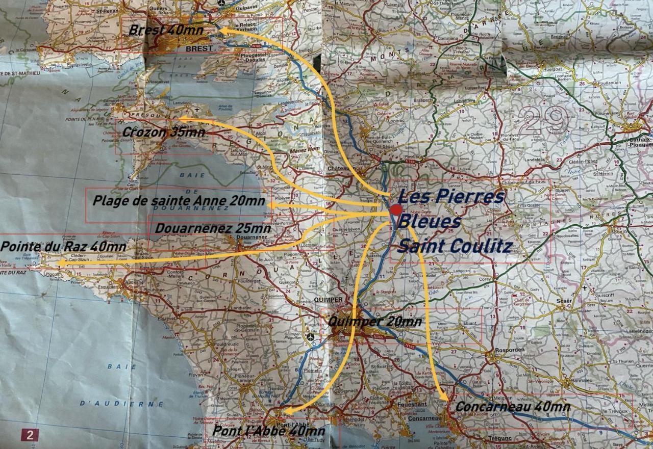 Les Pierres Bleues Bed & Breakfast Saint-Coulitz Ngoại thất bức ảnh